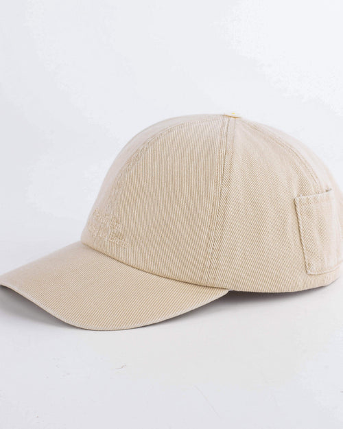 Beige baseball cap on a white background